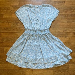 SIENNA SKY BOHO BLUE & PINK DRESS SIZE L